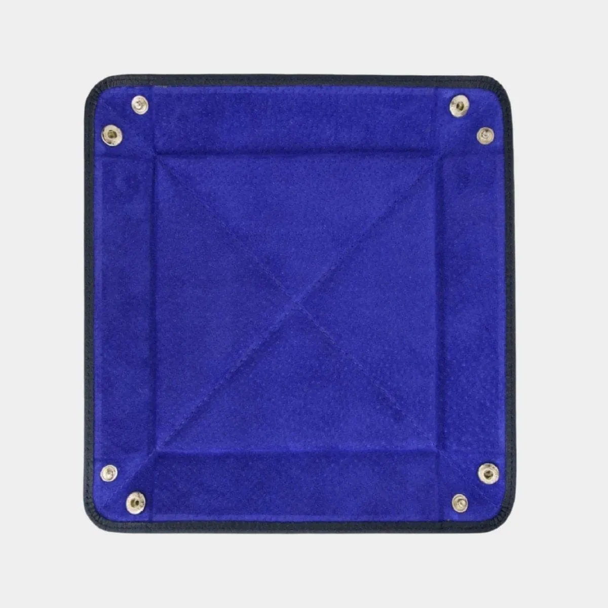 Navy Leather & Purple Suede Small Travel Tray