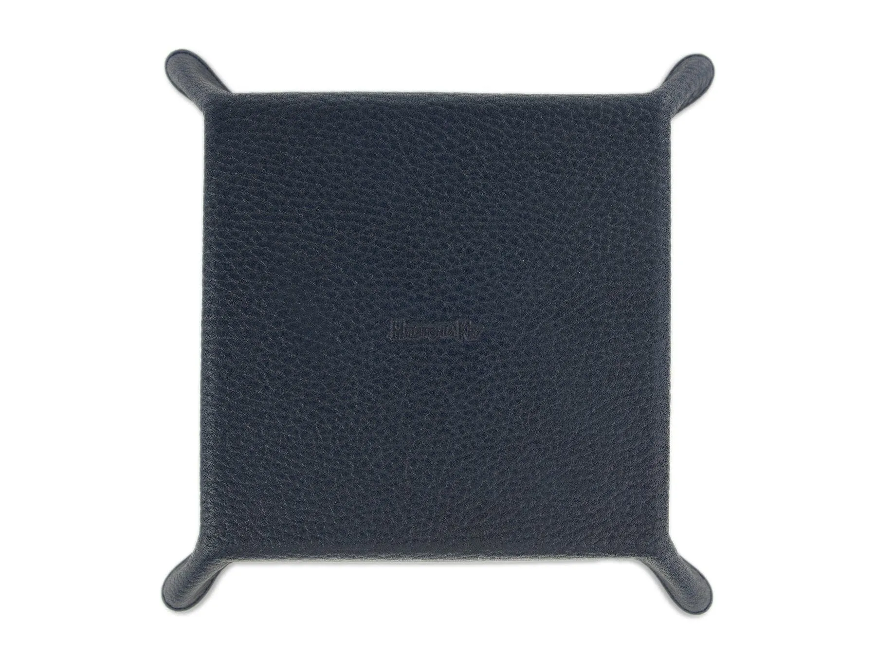 Navy Leather & Purple Suede Small Travel Tray