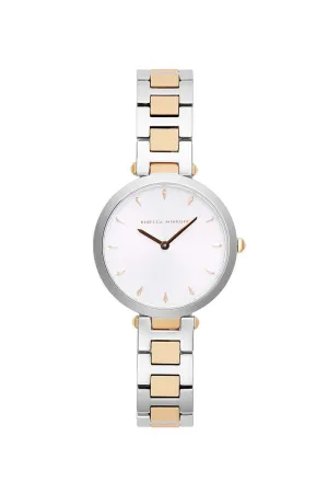 Nina TT Silver/ Rose Gold Bracelet Watch, 33mm