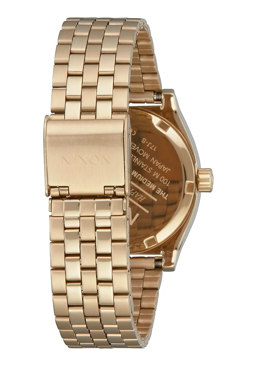 Nixon Medium Time Teller Watch-Light Gold/Marsala