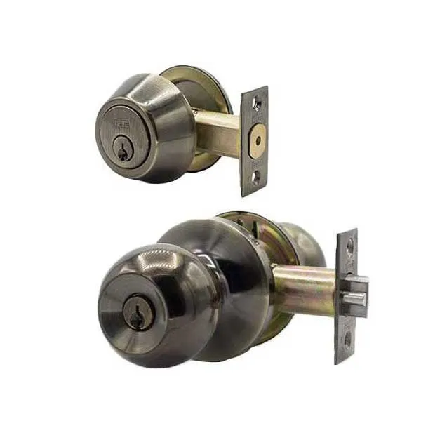 Premium Combo Lockset - Antique Bronze - Entrance - Grade 3 - KW1