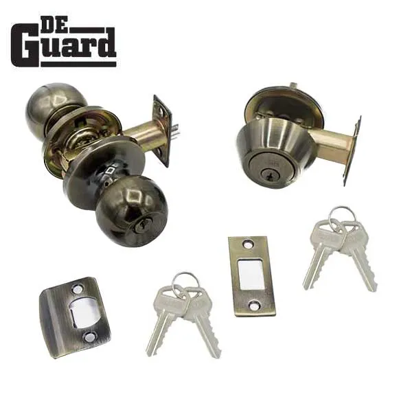 Premium Combo Lockset - Antique Bronze - Entrance - Grade 3 - KW1