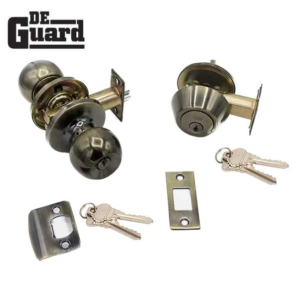 Premium Combo Lockset - Antique Bronze - Entrance - Grade 3 - SC1