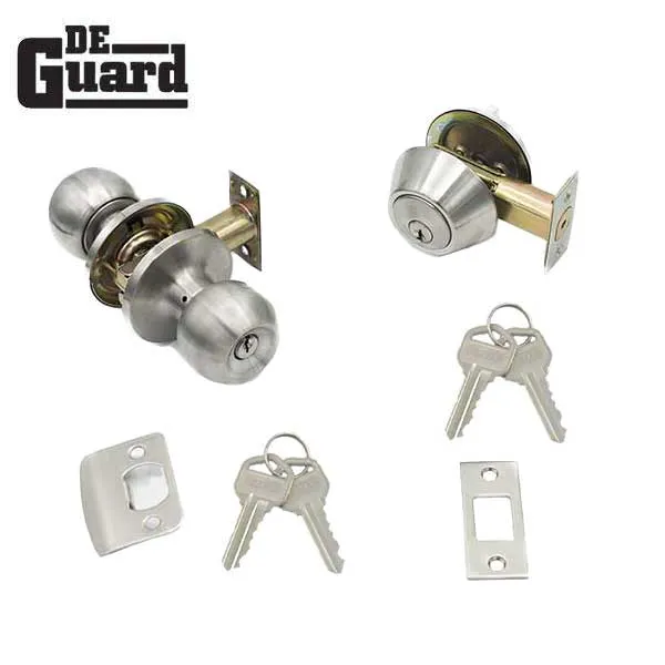 Premium Combo Lockset - Stainless Steel - Entrance - Grade 3 - KW1