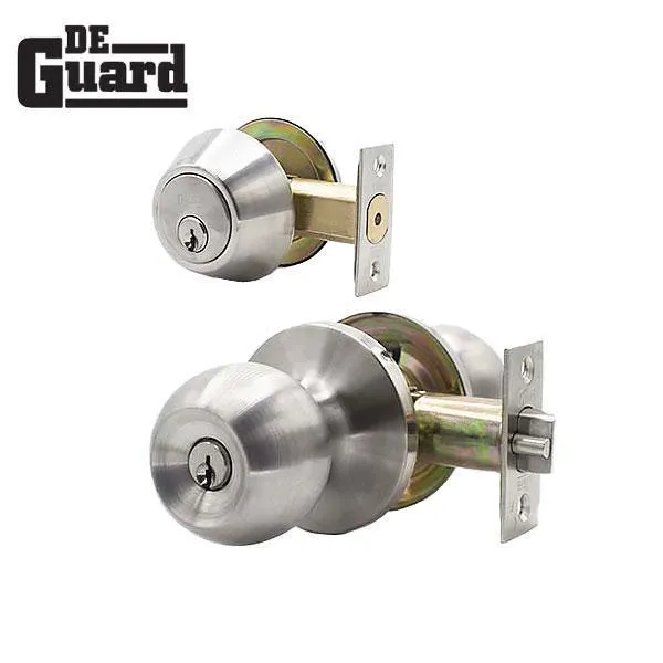 Premium Combo Lockset - Stainless Steel - Entrance - Grade 3 - KW1