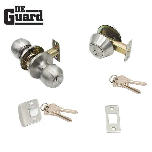 Premium Combo Lockset - Stainless Steel - Entrance - Grade 3 - SC1