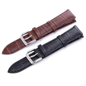 Replacement Snakeskin Leather Watch Straps Compatible with 19mm Watches