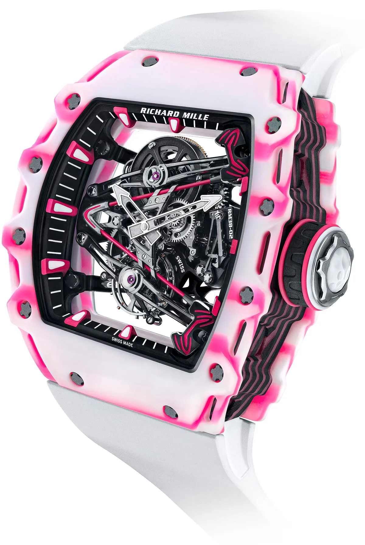 Richard Mille Rm 38-02 Tourbillon Bubba Watson  Pink Tourbillon Watch