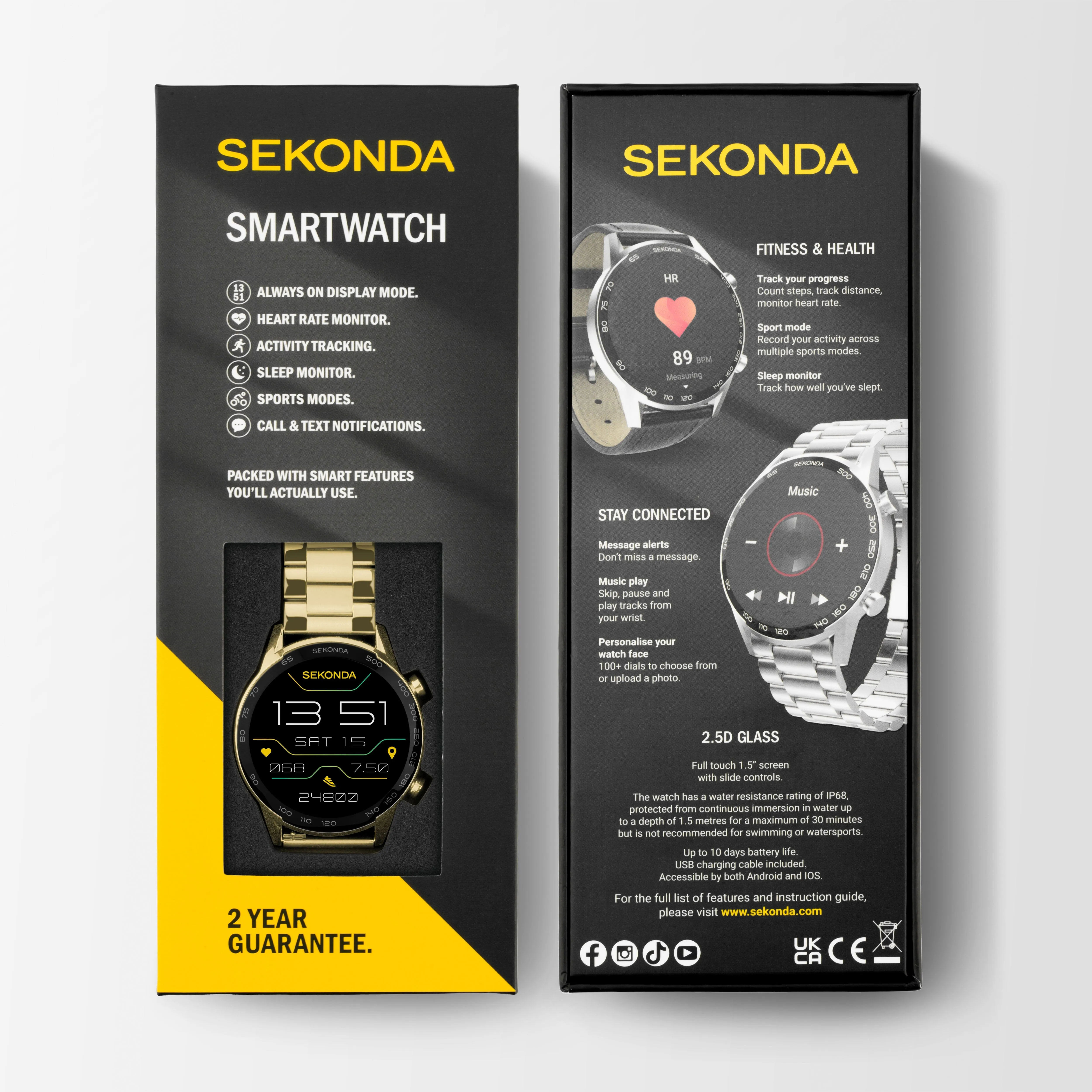 Sekonda Smart Active  LCD Gold Watch - SK30227