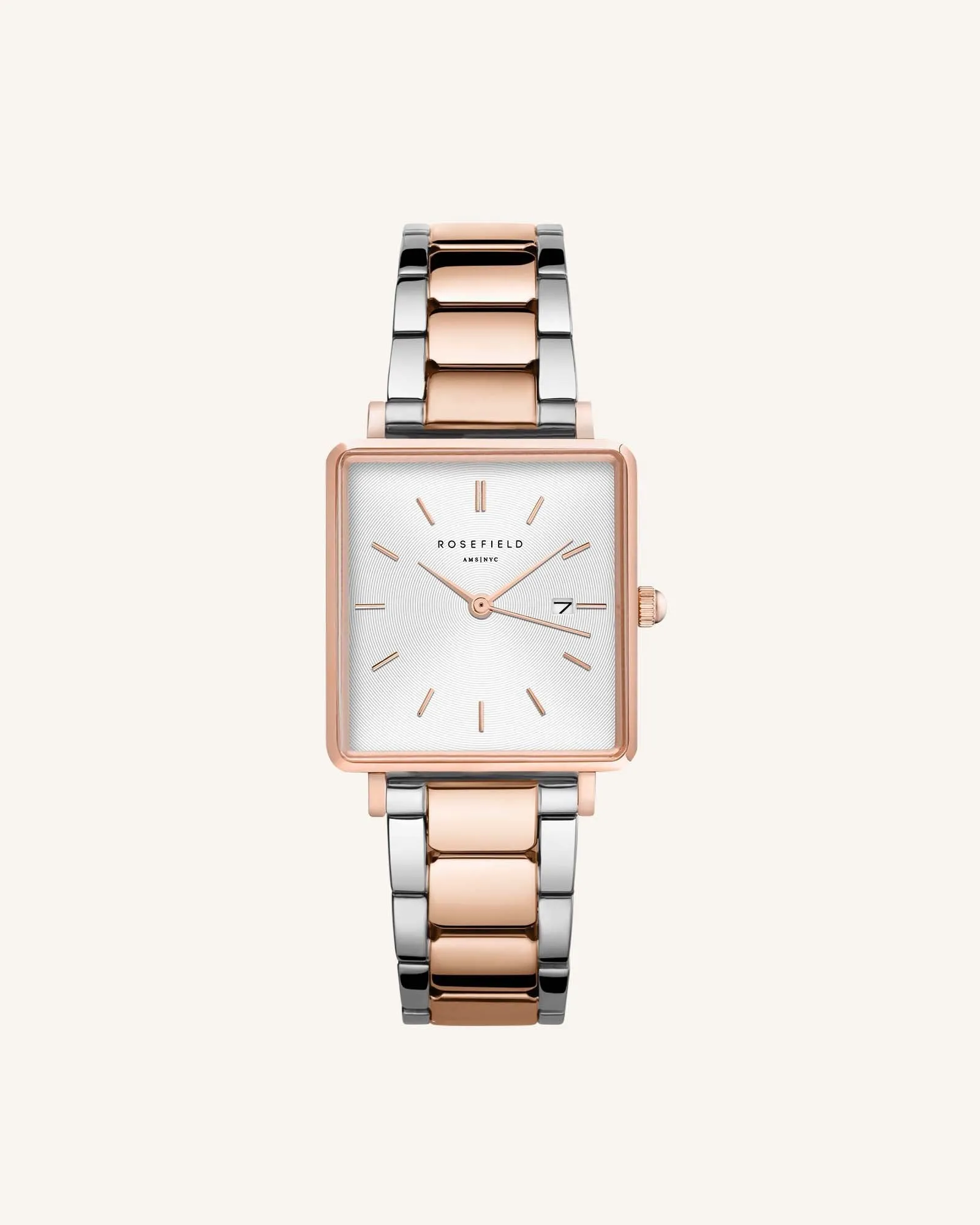 Silver-Rose Gold Strap