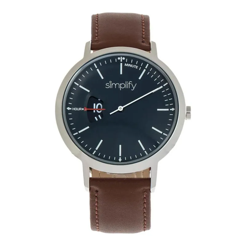 Simplify The 6500 Leather-Band Watch