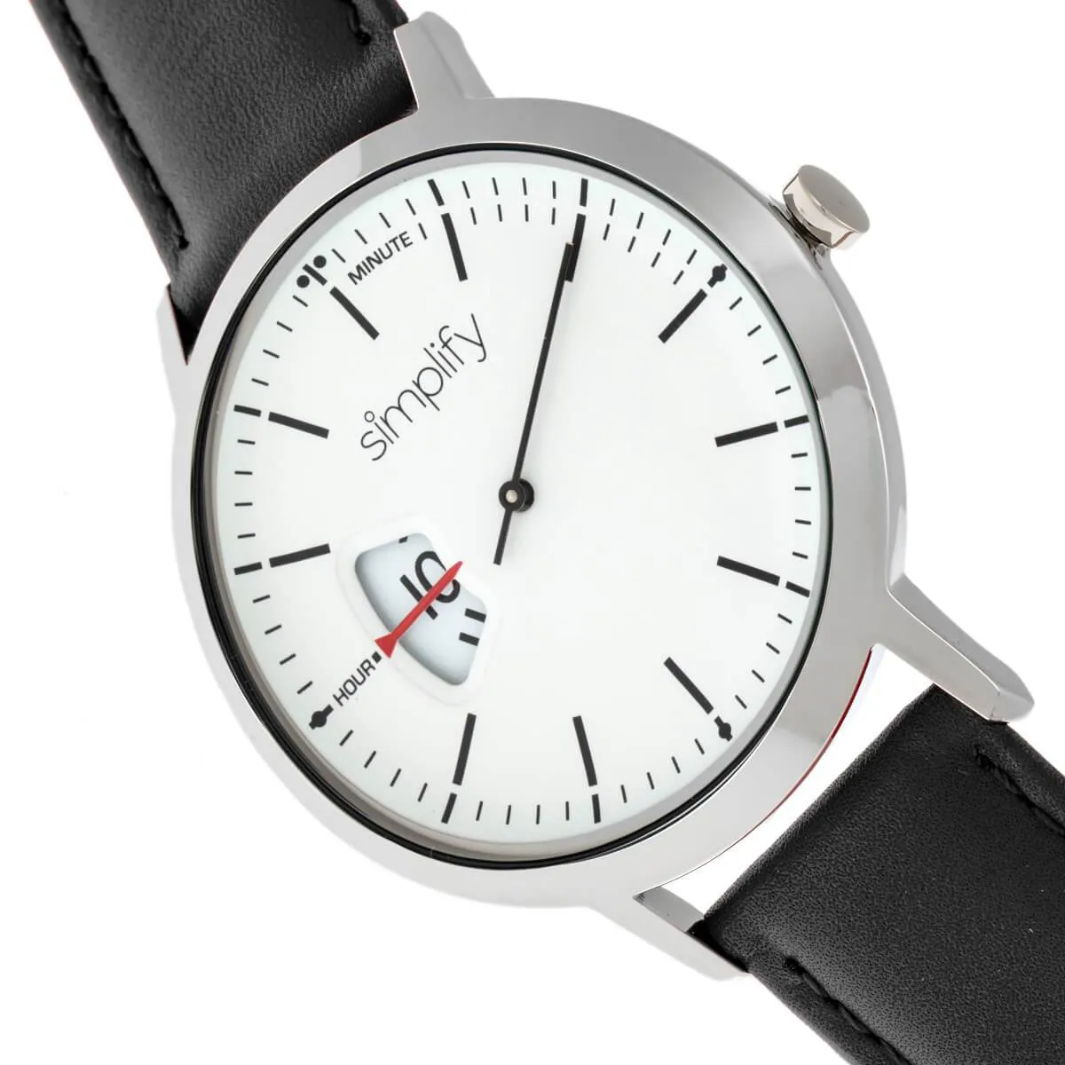 Simplify The 6500 Leather-Band Watch