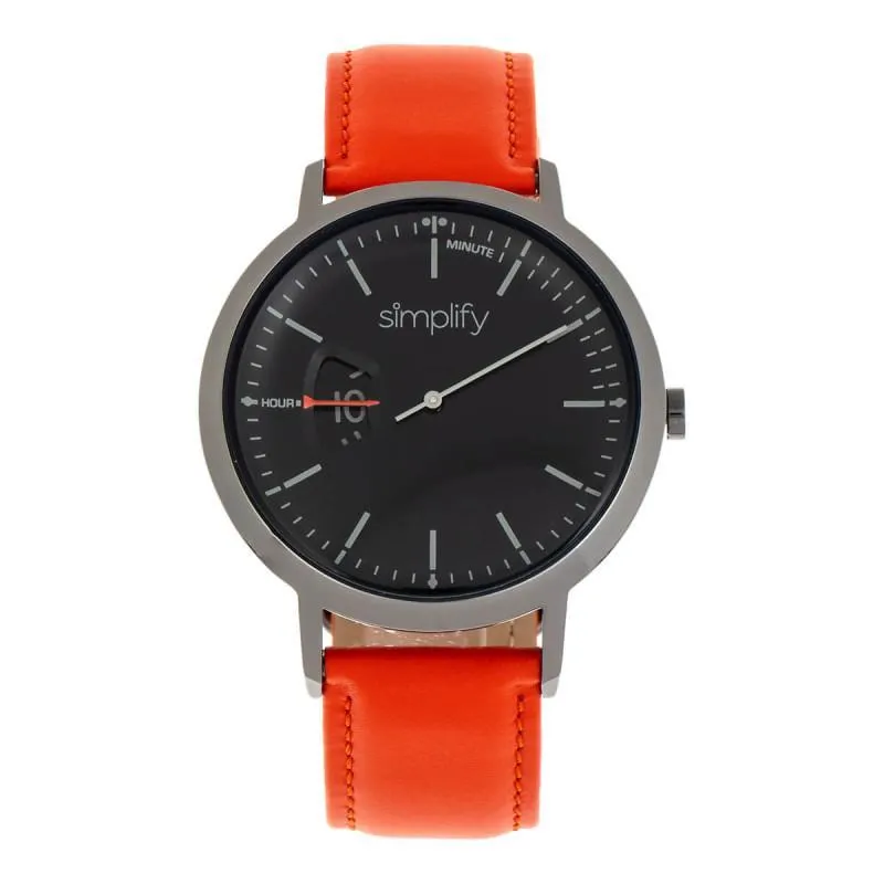 Simplify The 6500 Leather-Band Watch