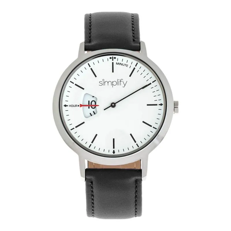 Simplify The 6500 Leather-Band Watch