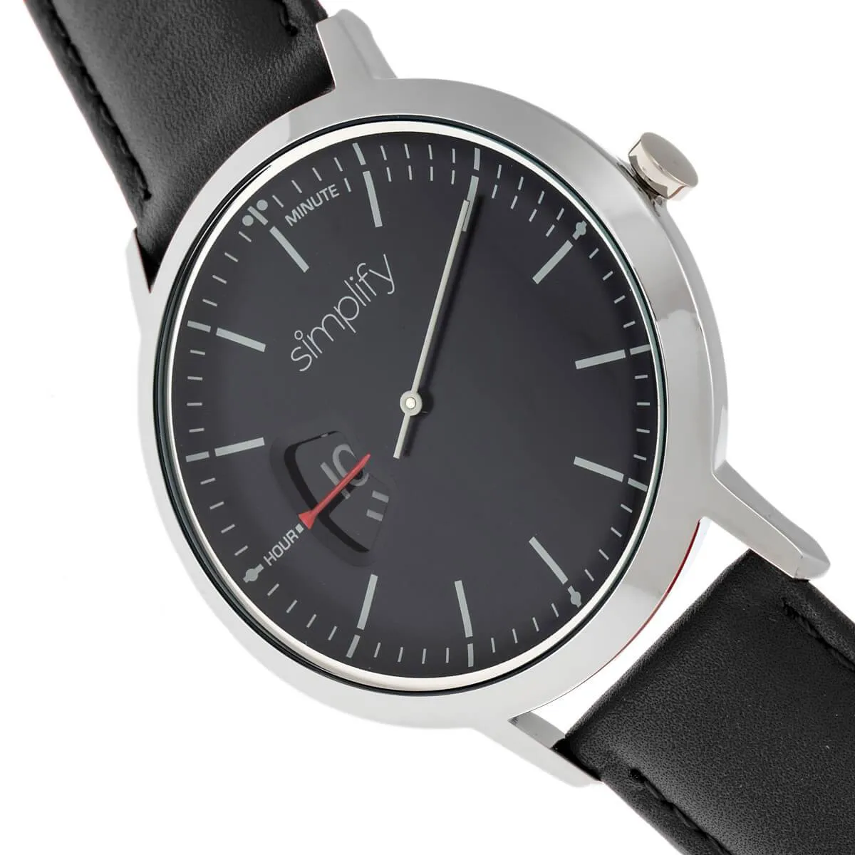 Simplify The 6500 Leather-Band Watch