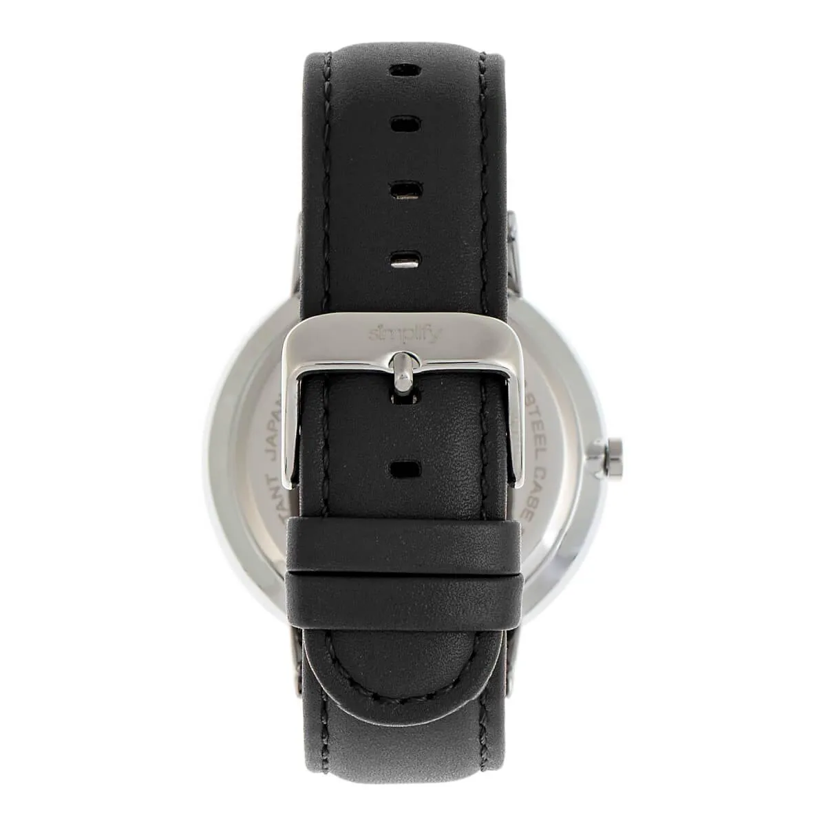 Simplify The 6500 Leather-Band Watch