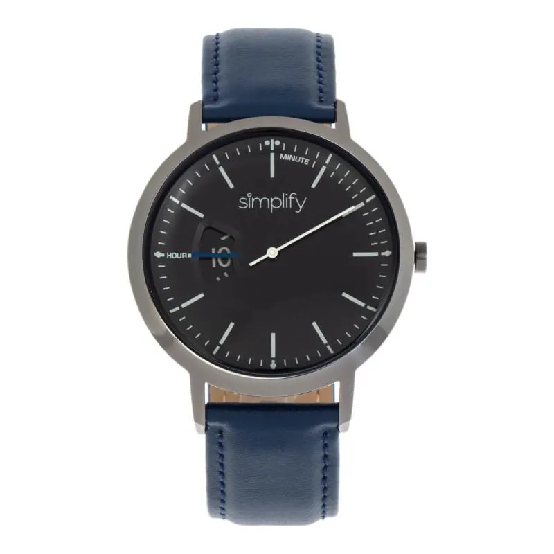 Simplify The 6500 Leather-Band Watch