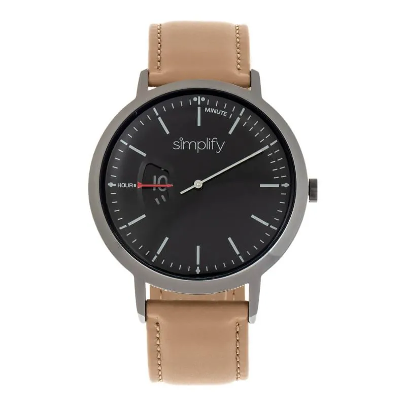 Simplify The 6500 Leather-Band Watch