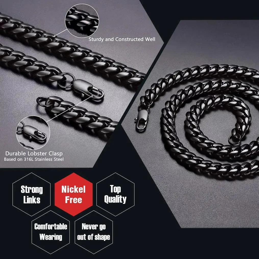 Stainless Steel 24-Inch Cuban Chain Necklace for Men - Perfect Gift for Dad!