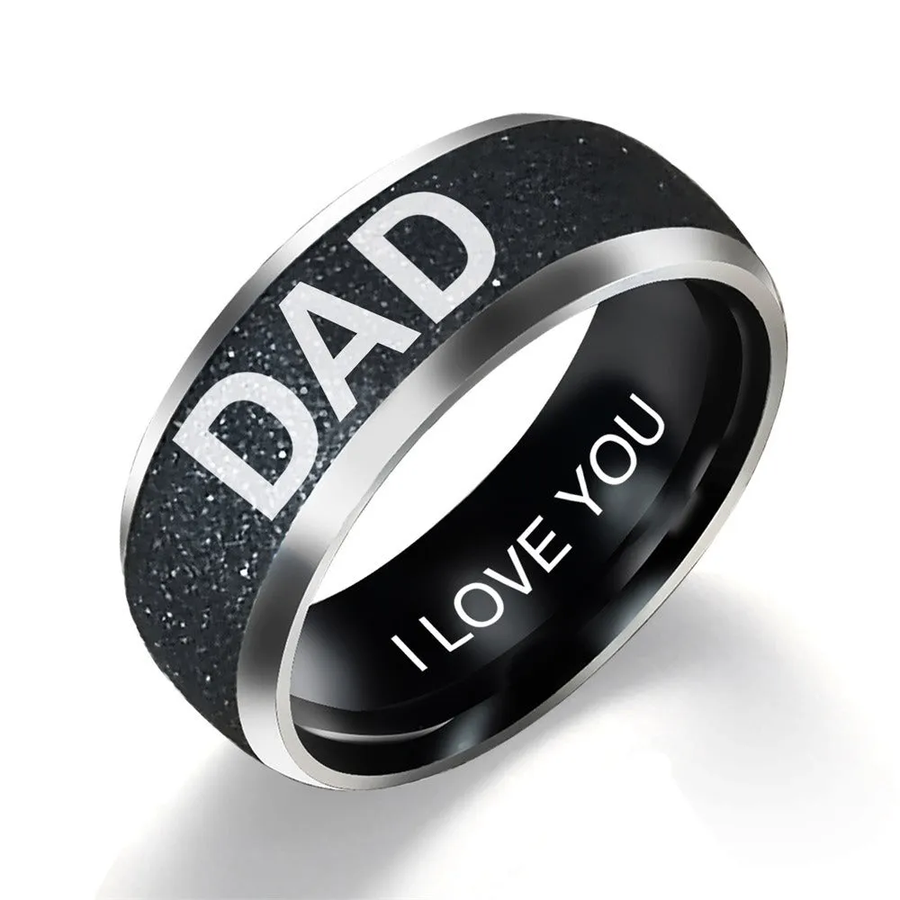 Stainless Steel Couple Family Ring