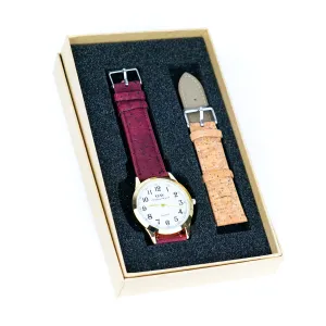 Stylish Casual Watch with Natural Cork Watch Strap WA-411-BOX