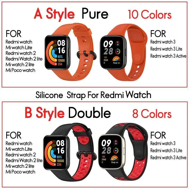 Stylish Silicone Strap for Xiaomi & Redmi Watches