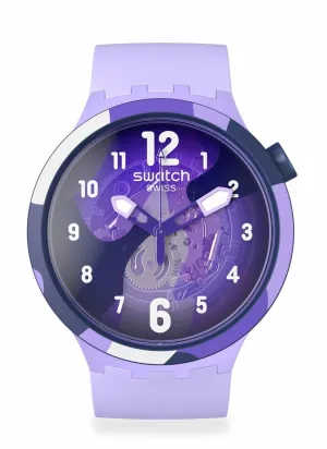 Swatch Look Right Thru Violet Quartz Watch