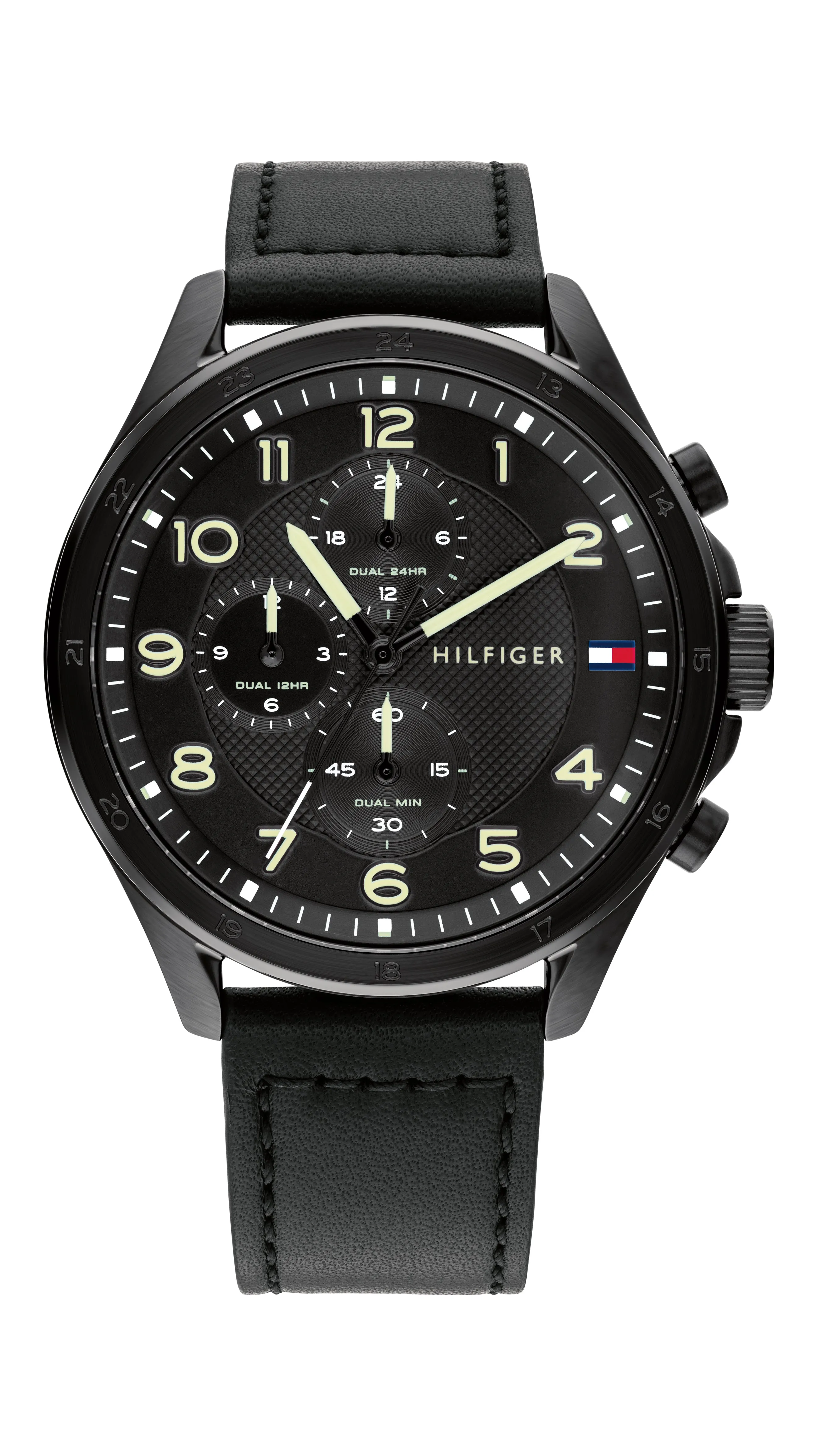 Tommy Hilfiger Axel Black Calfskin Black Dial Men's Watch 1792004