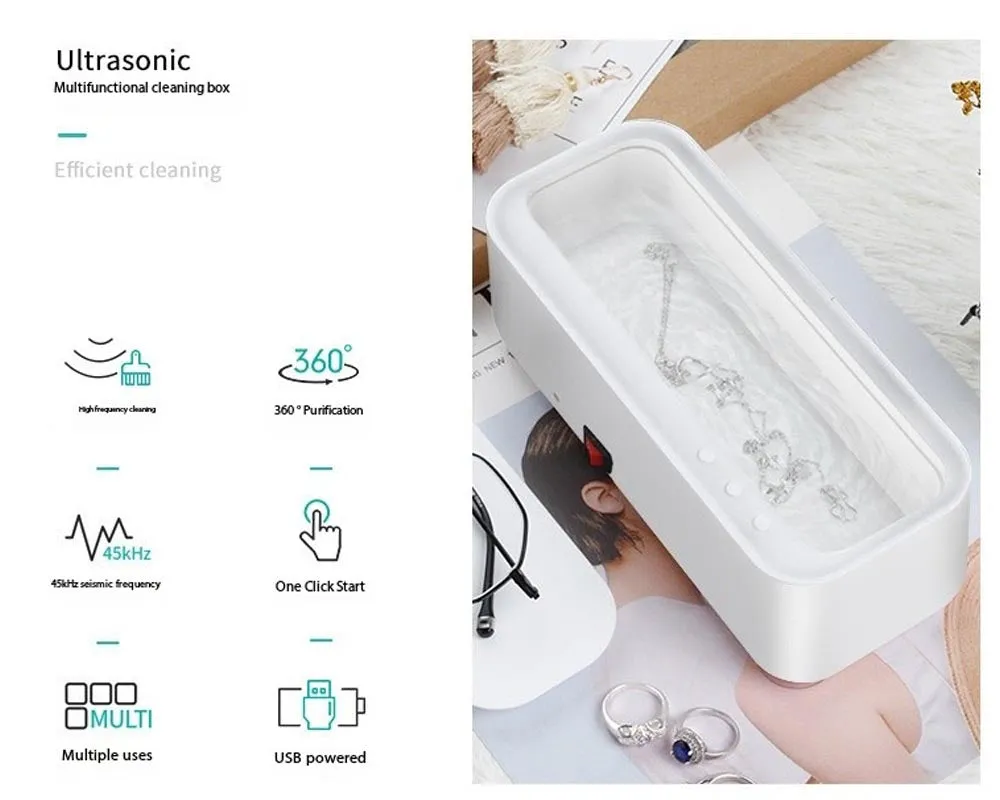 Ultrasonic Glasses Watch Jewellery Cleaner