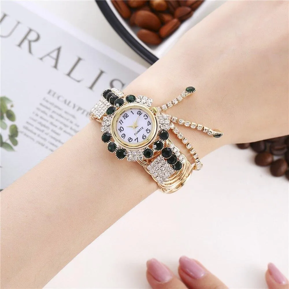 Women Quartz Rhinestone Bracelet Watches