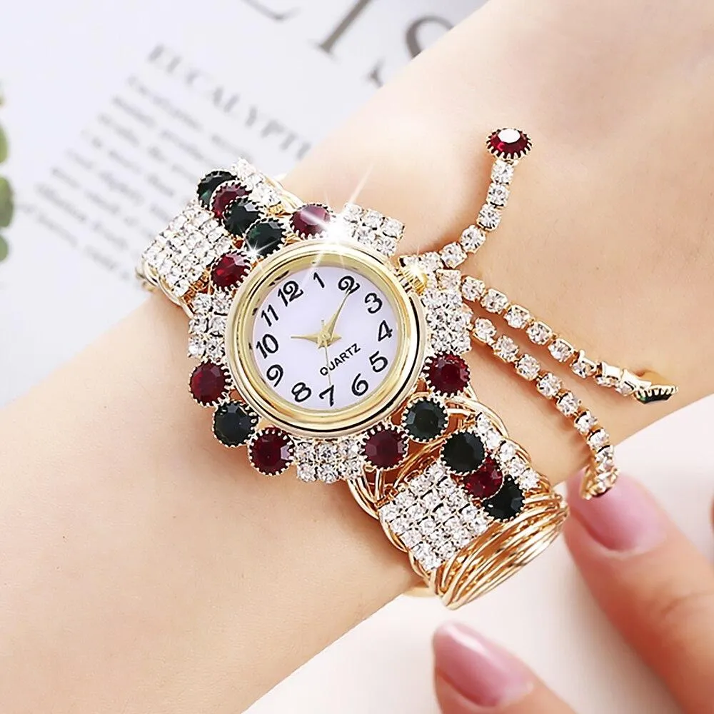 Women Quartz Rhinestone Bracelet Watches